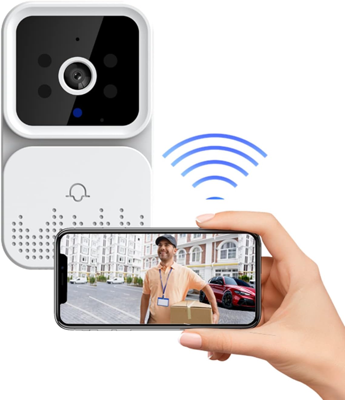 Splenssy GuardCam – Smart HD Video Doorbell with Motion Alerts & Two-Way Audio
