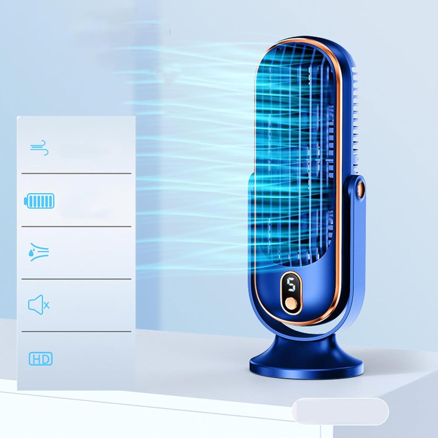 AeroBreeze OneTouch – Portable 5-Speed Tower Fan with Turbo Cooling & Quiet Mode
