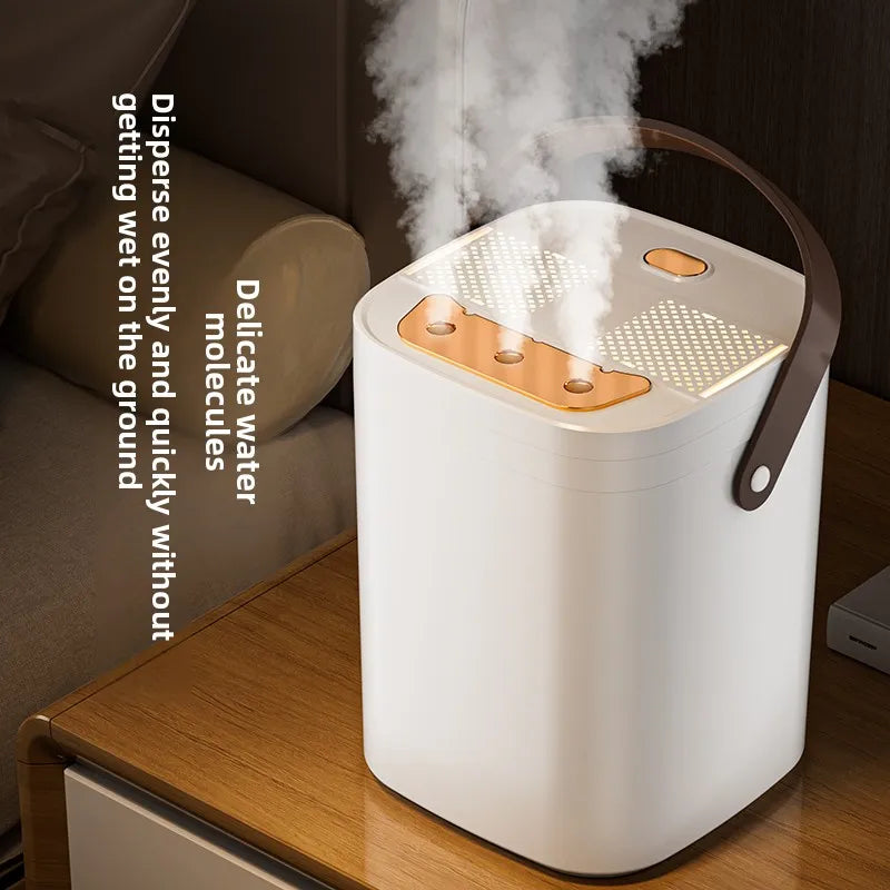 Three-Nozzle Night Light Humidifier 1.8L – USB Silent Aroma Diffuser, Dual Filter, Auto Shut-Off, Timer – for Bedroom, Office, or Car