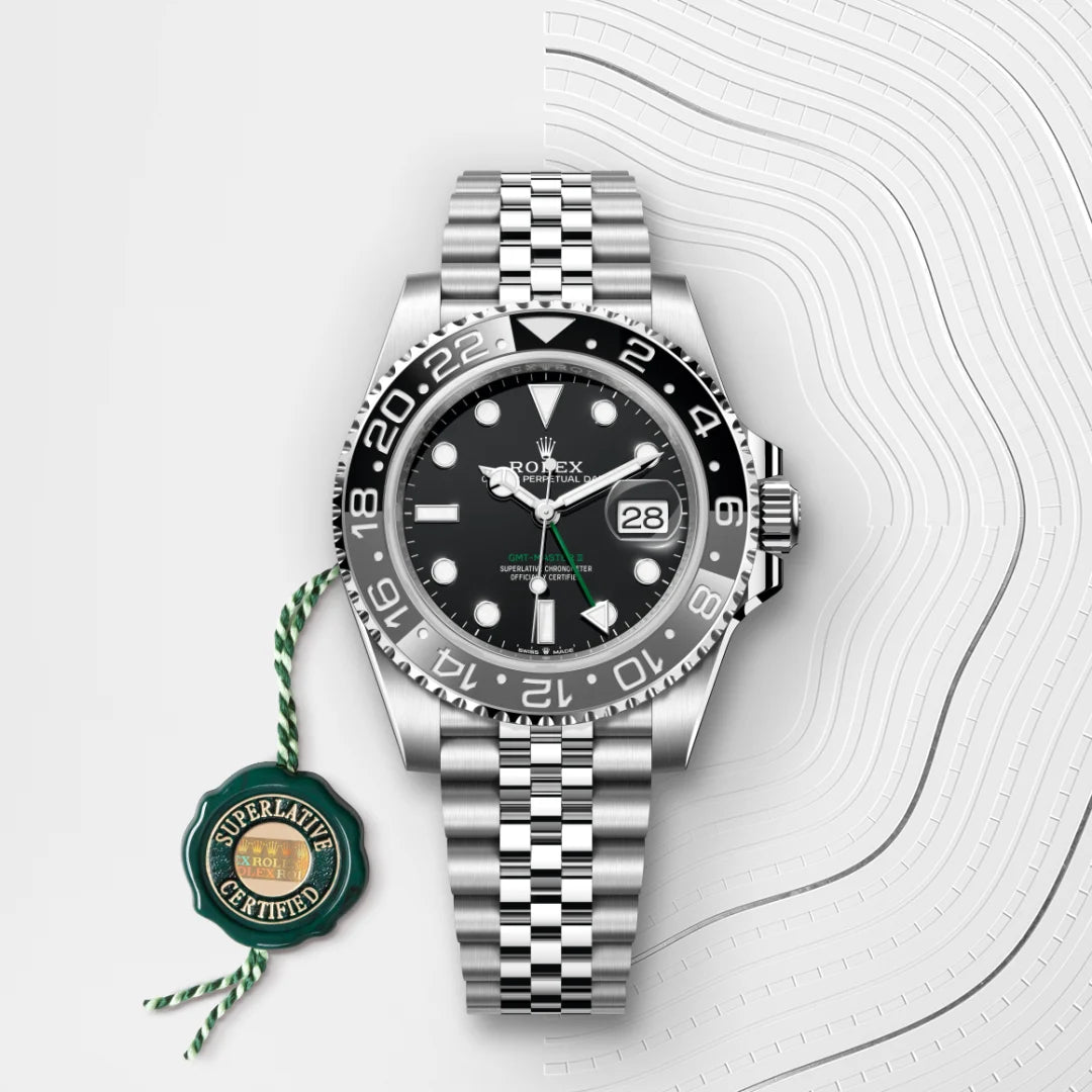 Rolex GMT-Master II – Oyster 40 mm en Oystersteel "Dark Knight"