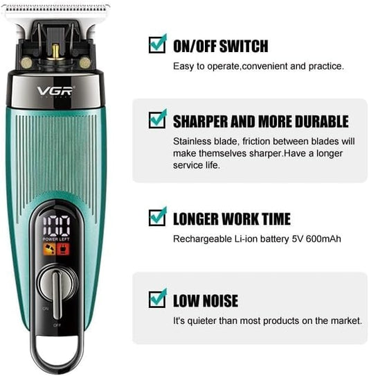 Cordless Hair Clipper & Beard Trimmer for Men VGR V-975