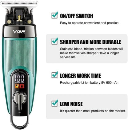 Cordless Hair Clipper & Beard Trimmer for Men VGR V-975