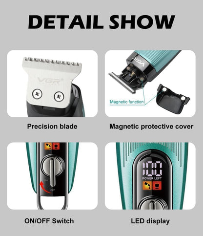 Cordless Hair Clipper & Beard Trimmer for Men VGR V-975