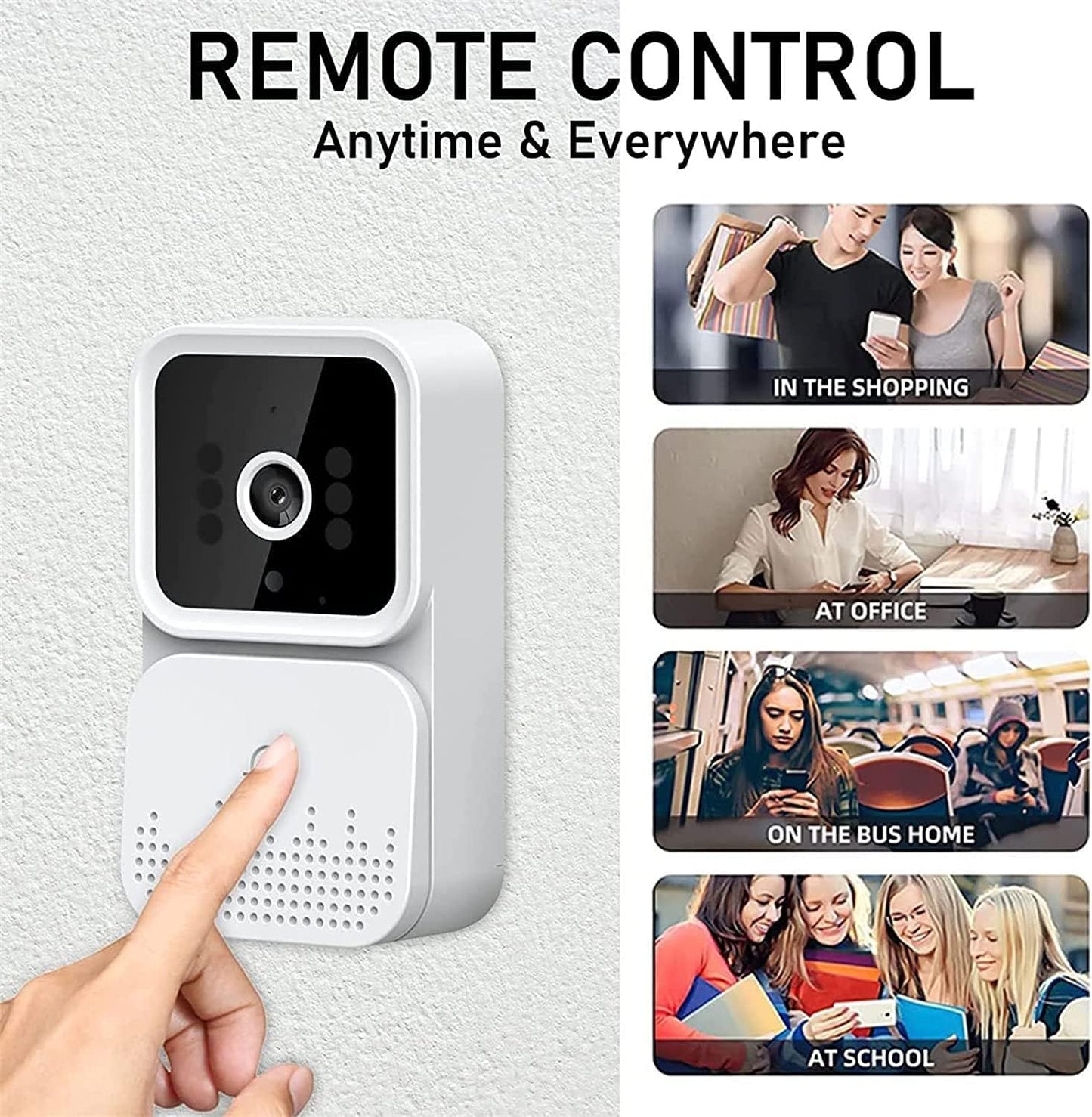 Splenssy GuardCam – Smart HD Video Doorbell with Motion Alerts & Two-Way Audio