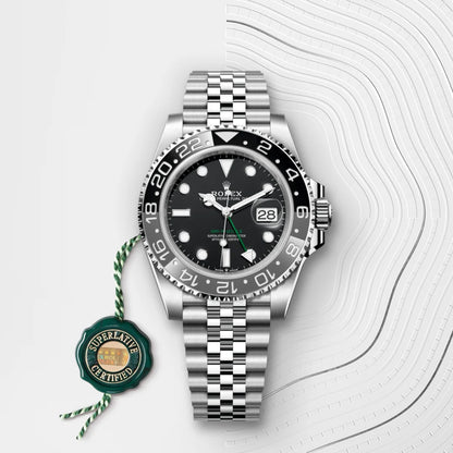 Rolex GMT-Master II – Oyster 40 mm en Oystersteel "Dark Knight"