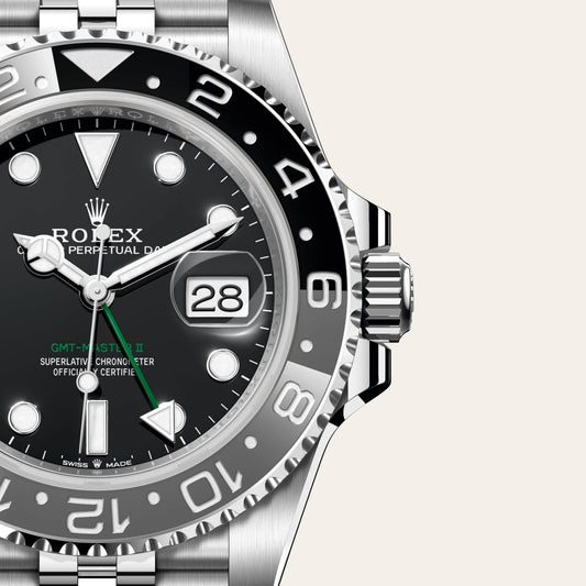 Rolex GMT-Master II – Oyster 40 mm en Oystersteel "Dark Knight"
