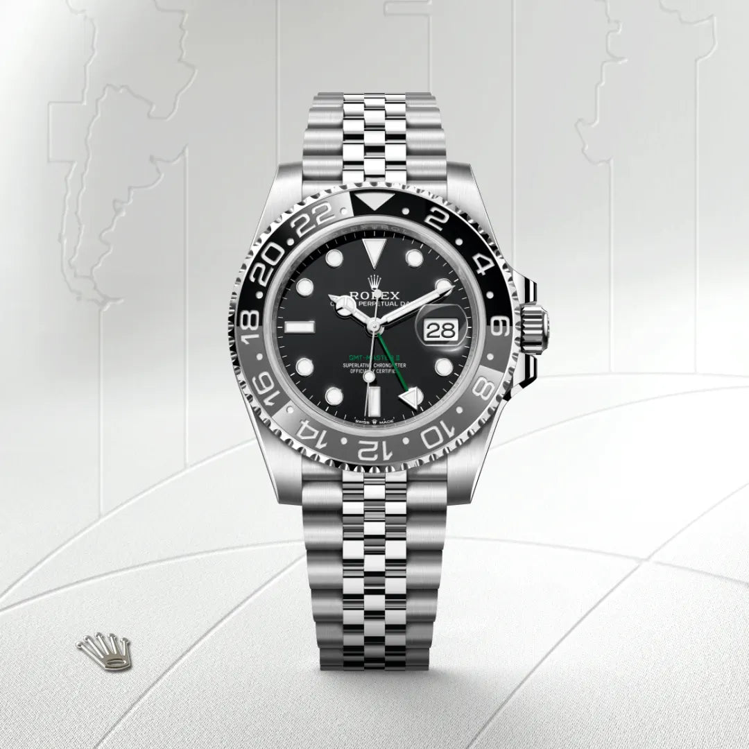 Rolex GMT-Master II – Oyster 40 mm en Oystersteel "Dark Knight"